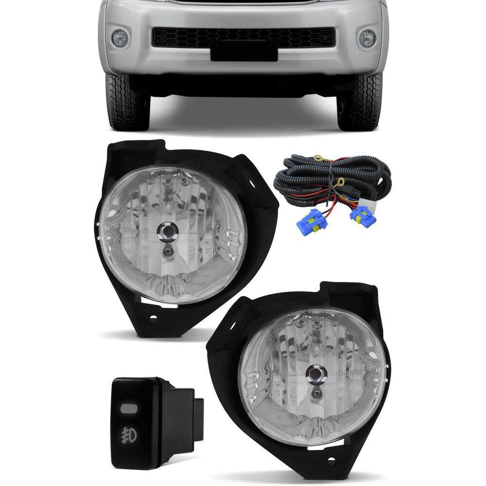 Kit Farol De Milha Neblina Toyota Hilux 2009 2010 2011 Botão