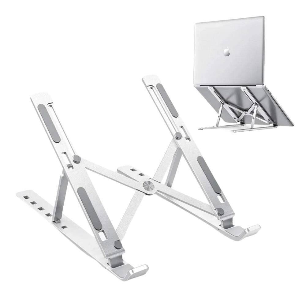 Suporte Para Notebook Alumínio Ajustável Dobrável - Conforto