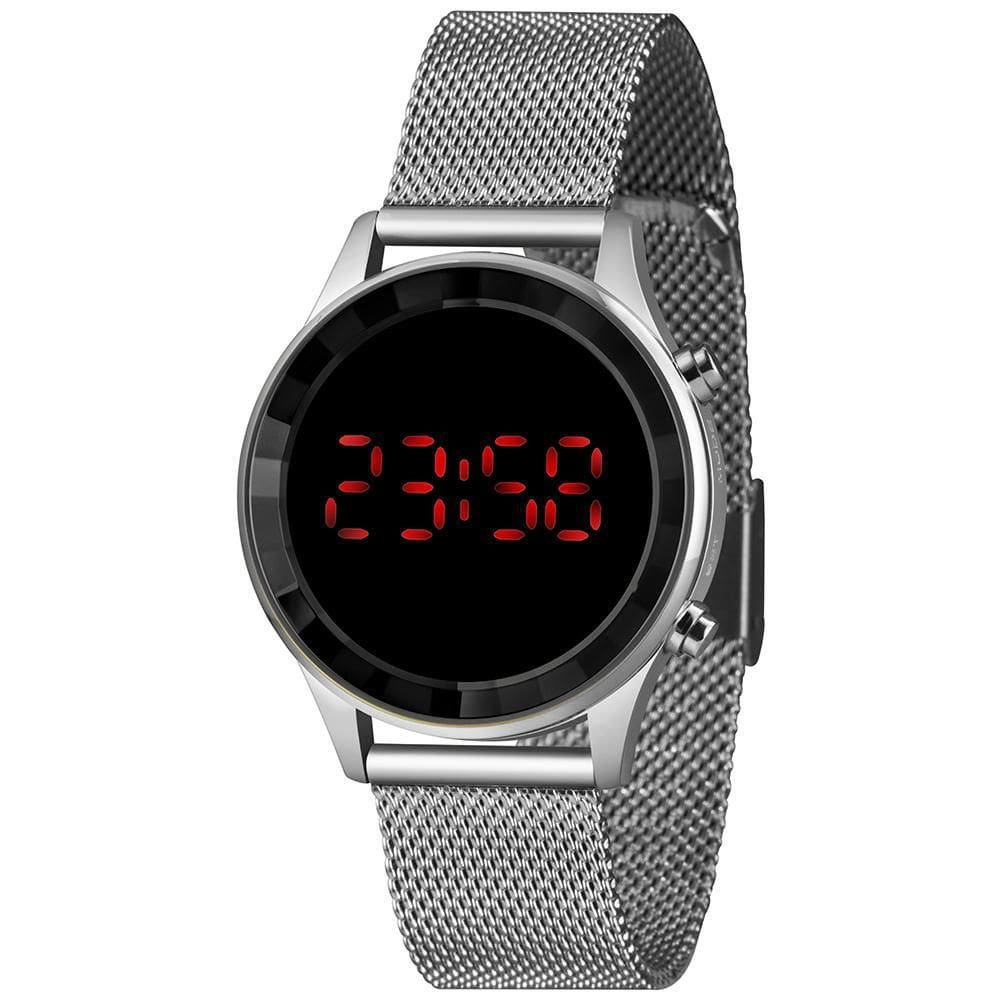 Relógio Feminino Lince Ldm4647L Digital LED Prata 37mm