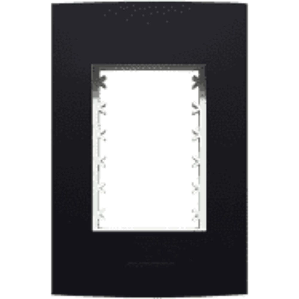 Inova Class Placa 4X2 3 Seções Preto Ebano Fosco