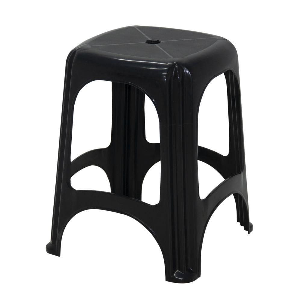 Kit 12 Banqueta Tramontina Niteroi Em Polipropileno Preto