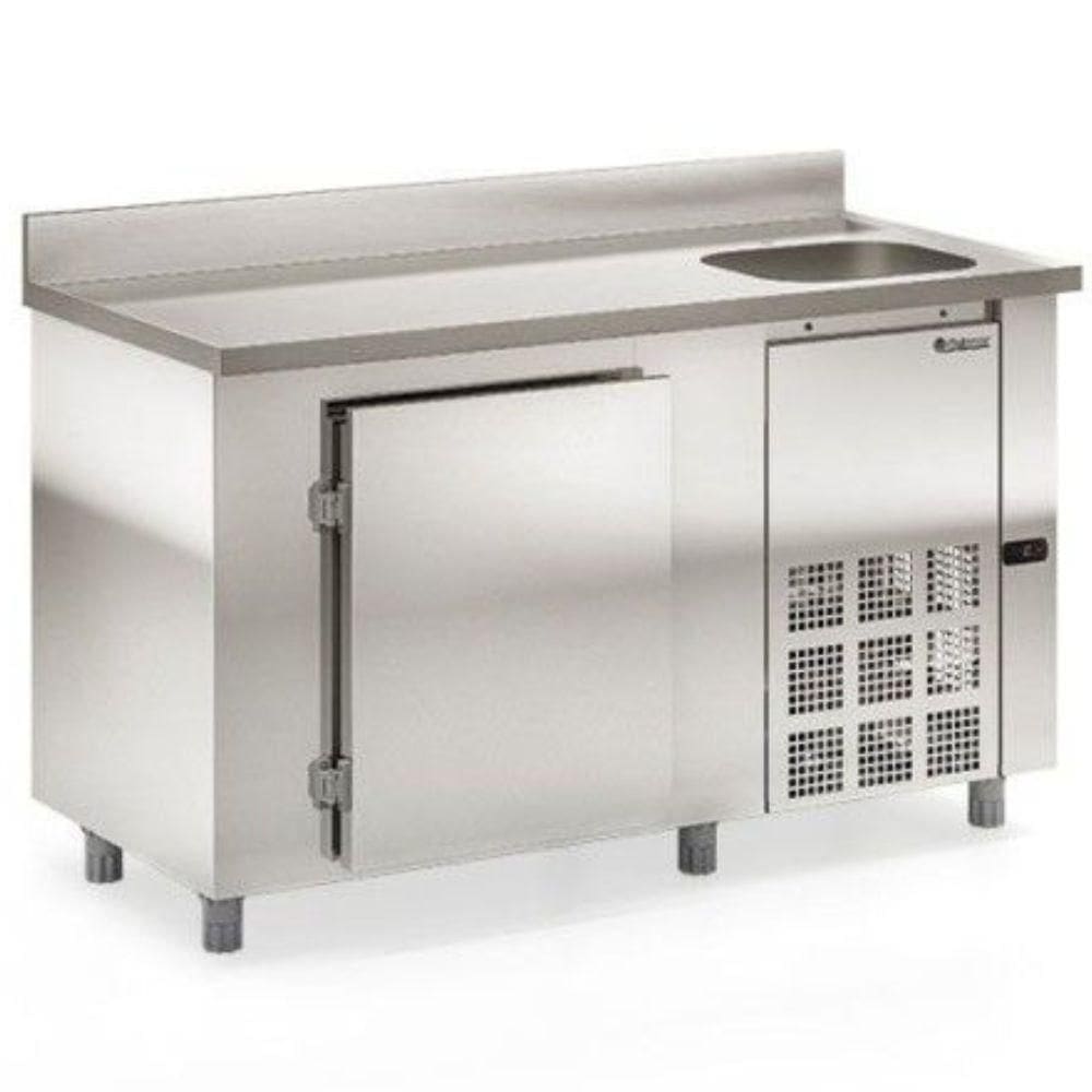 Balcão De Encosto Com 1 Porta E 1 Pia Lado Direito Gbfe150cd Gelopar Balcão 347 Litros Inox 110v