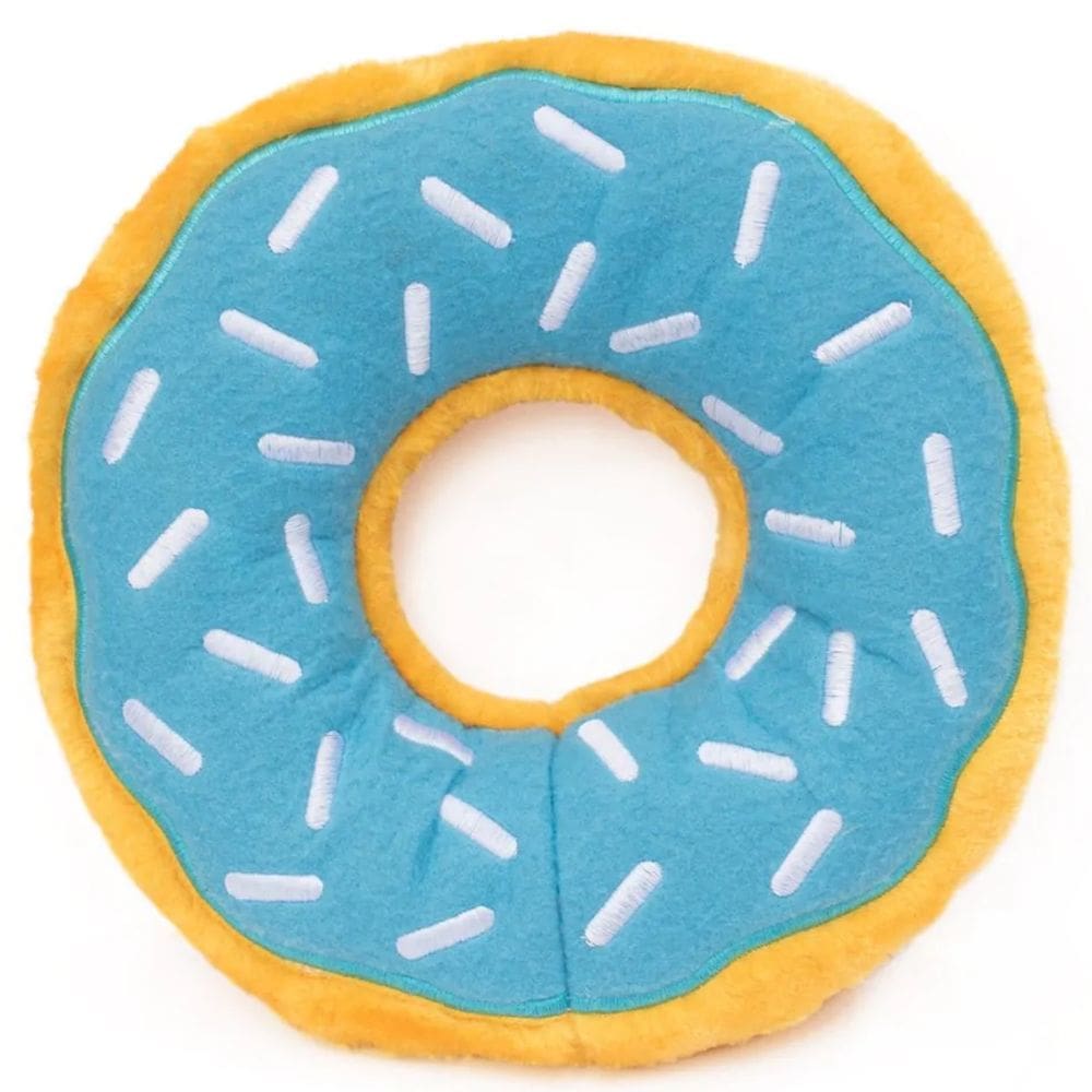 Brinquedo Pelúcia Jumbo Donutz Blueberry ZippyPaws Com Apito Para Cães e Gatos - Azul