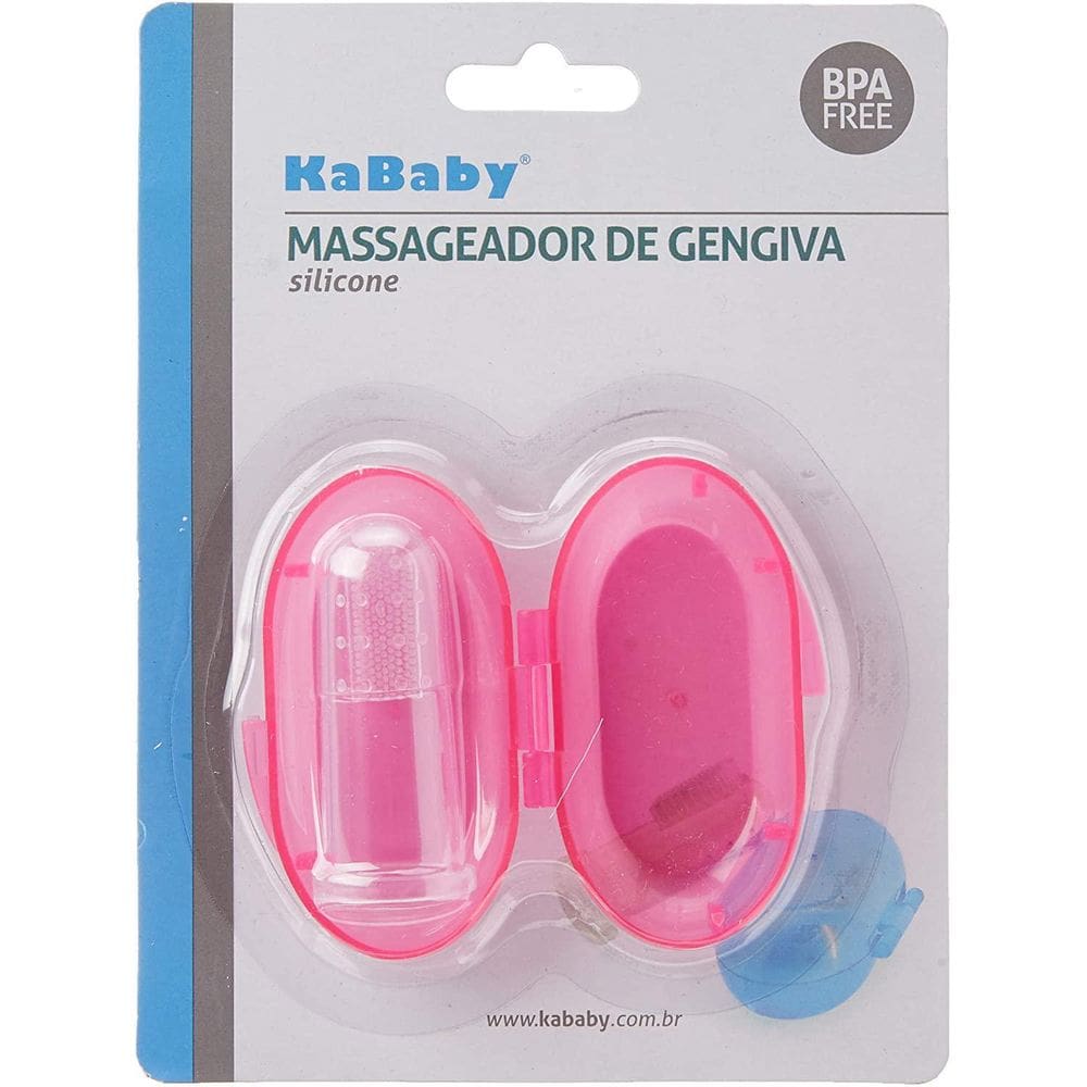 Massageador De Gengiva Com Estojo Rosa