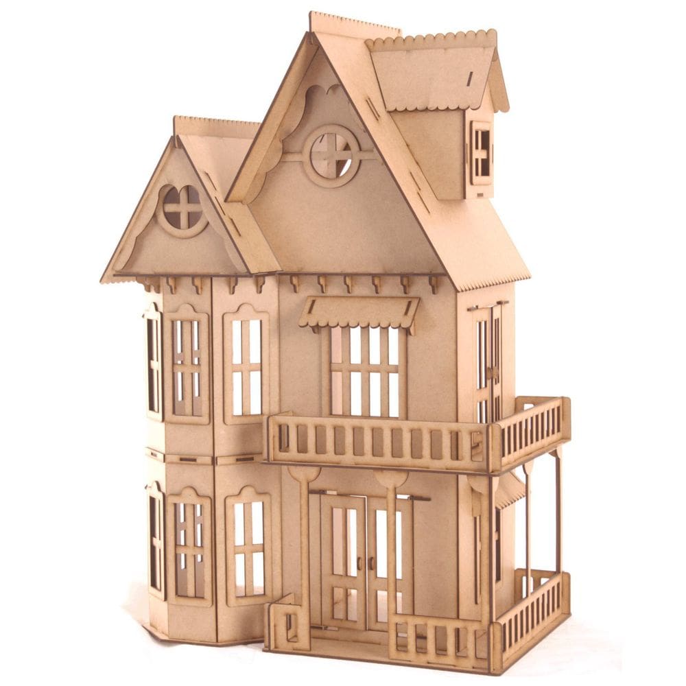 Kit Casa Bonecas 21 Moveis Polly Mod Mirian Mdf Cru - Darama