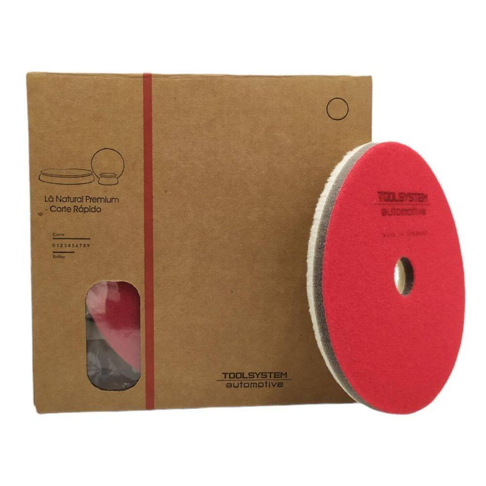 Boina De Polimento Lã Natural Com Amortecedor 133 Mm X 10 Mm