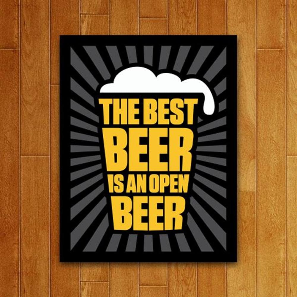 Placa Decorativa - The Best Beer - A Melhor Cerveja
