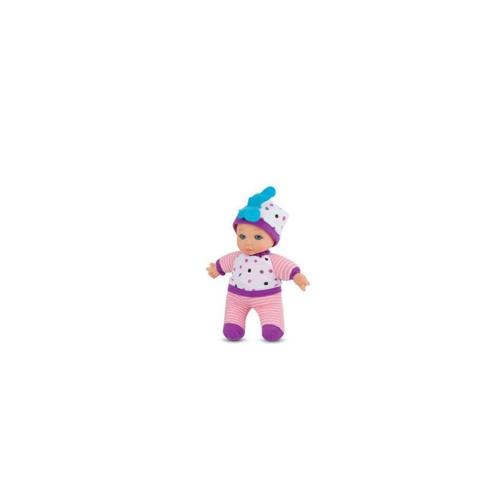Boneca Baby Love Listrada 26 Cm Antialérgica