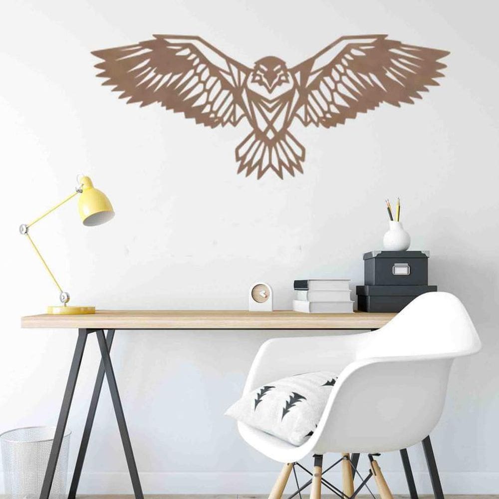 Quadro Decorativo Adorno Águia 3Mm Vazado - Mdf