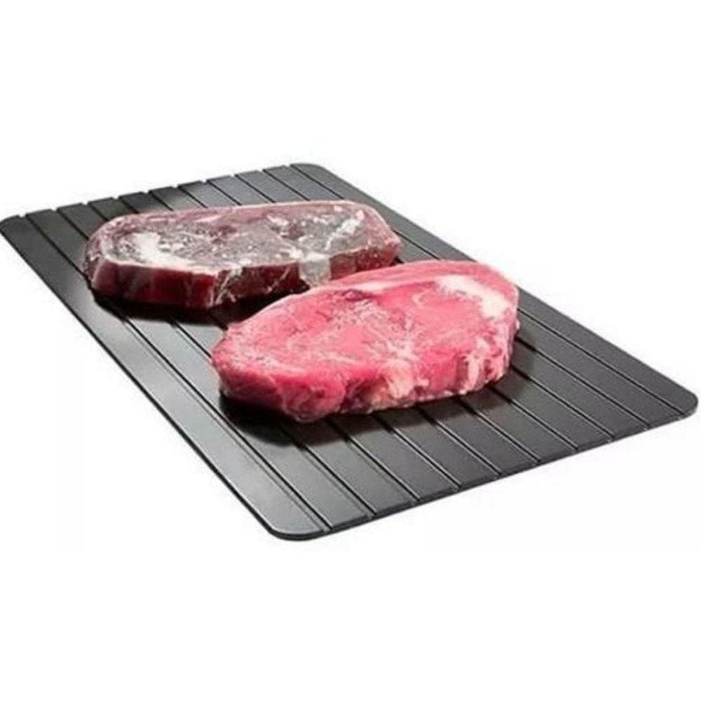 Tábua Descongelar Alimentos Defrost Express Preta 35x20cm