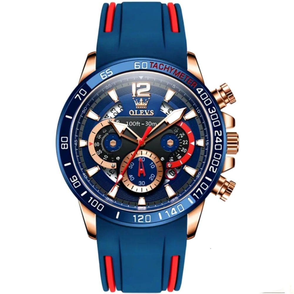 Relógio Quartzo Impermeável Masculino Esportivo Casual Pulseira de Borracha