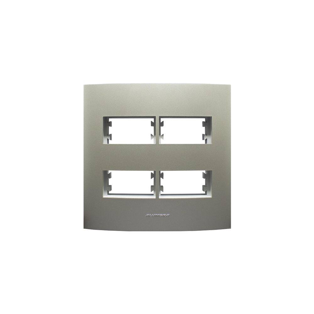 Placa 4X4 4 Módulos Inova Pro Class Champagne 85431 Alumbra