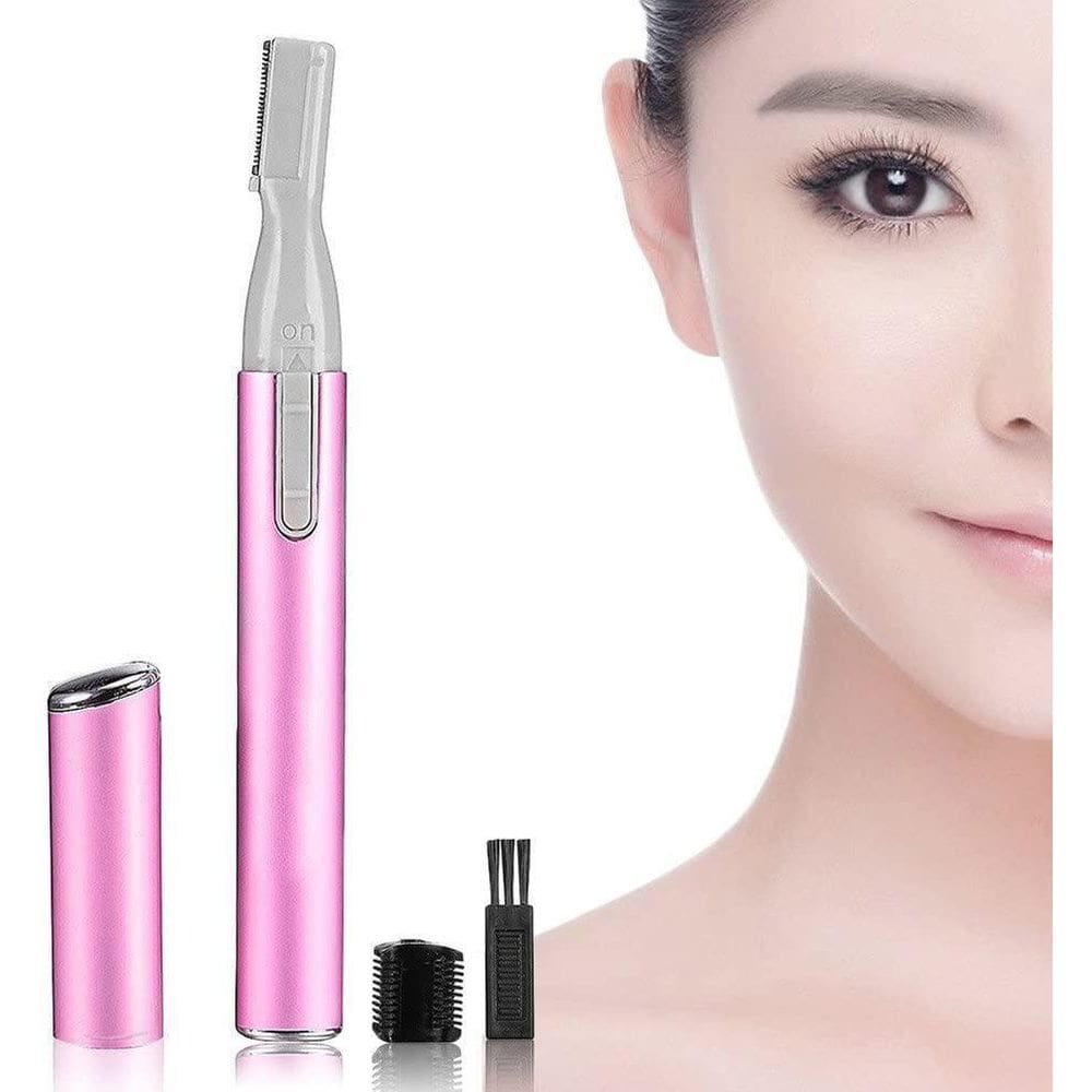 Mini Aparador Depilador De Rosto Elétrico Caneta Rosa