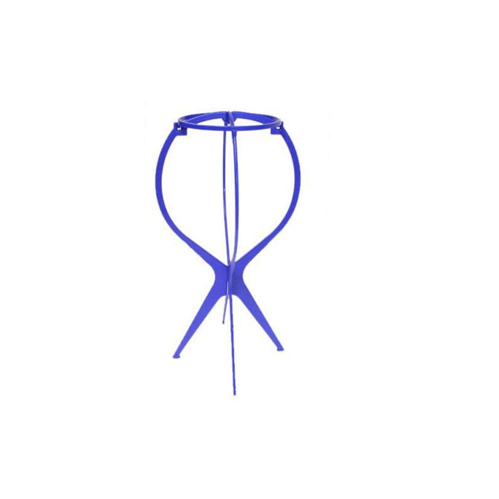 Suporte De Plástico Para Peruca E Prótese Capilar Cor Azul