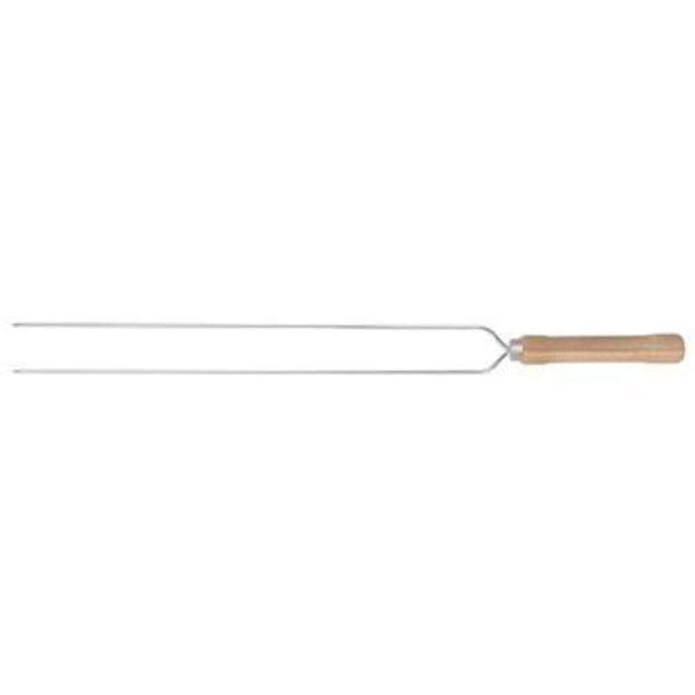Espeto Duplo 55Cm Aço Carbono Cromado