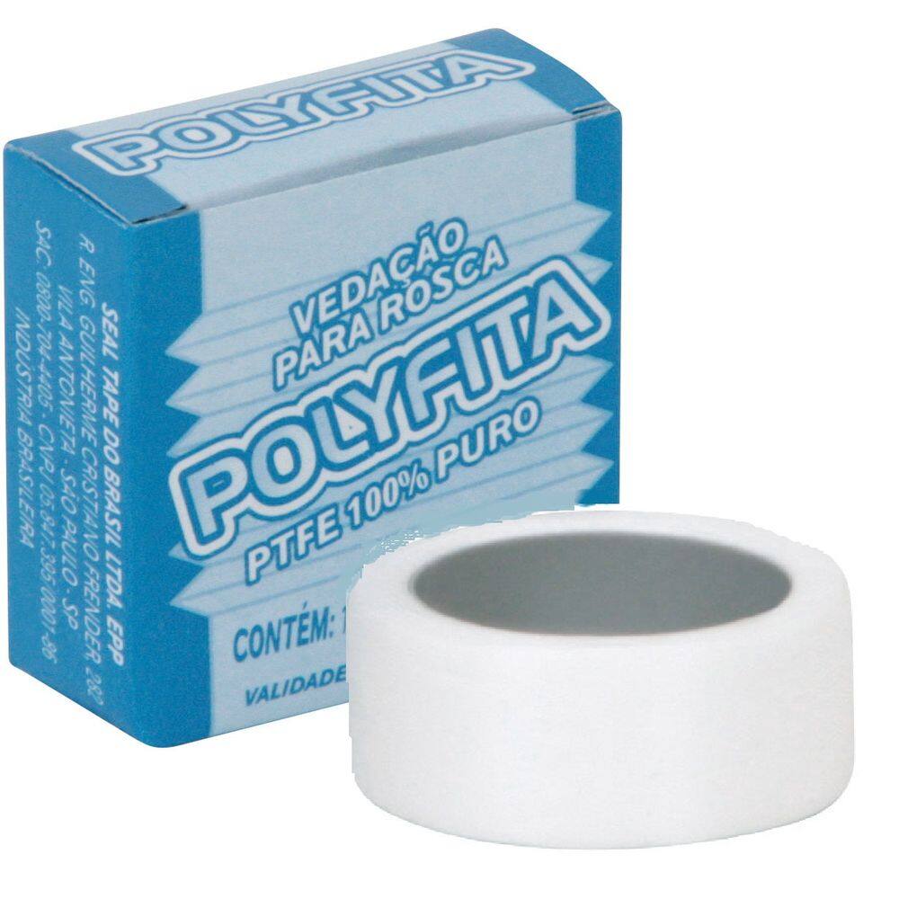 Kit 5 Fita Veda Rosca 18mm X 50m Polyfita Vedação Teflon