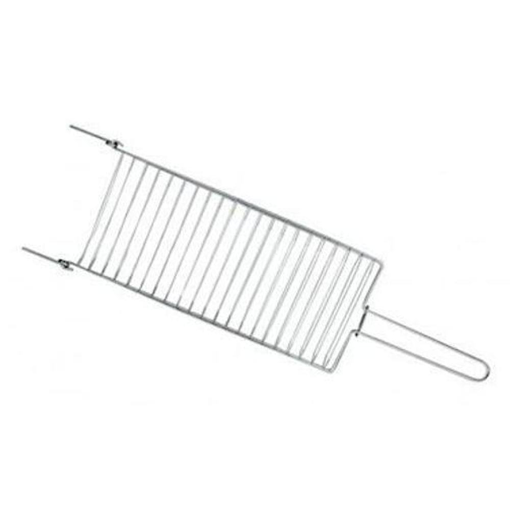 Grelha Para Peixe Cromada 39X20Cm