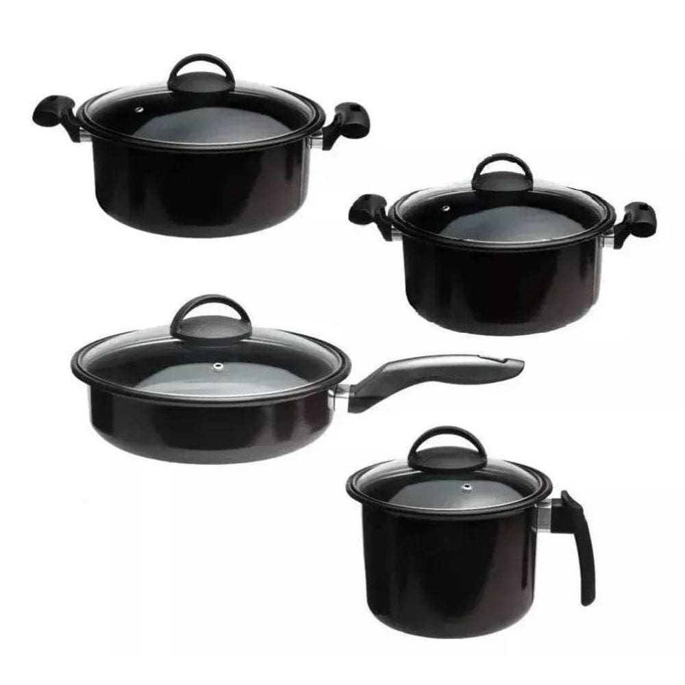 Jogo Panela 4 Pçs Indução Cooktop Convencional