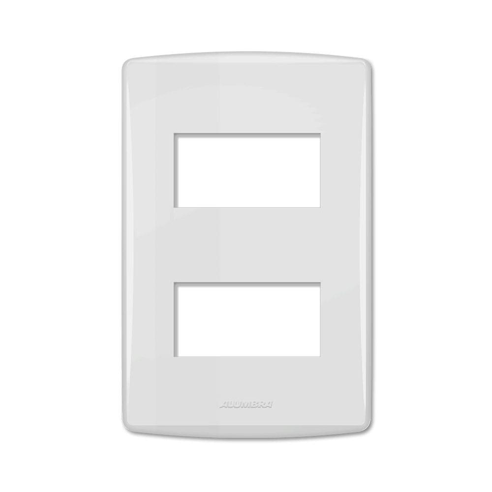 Placa 4X2  Suporte 2 Módulos Distanciados