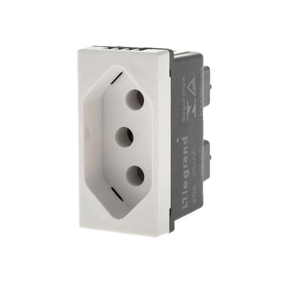 Tomada 2p+T 20A Branca Pial Plus+ 615060BC