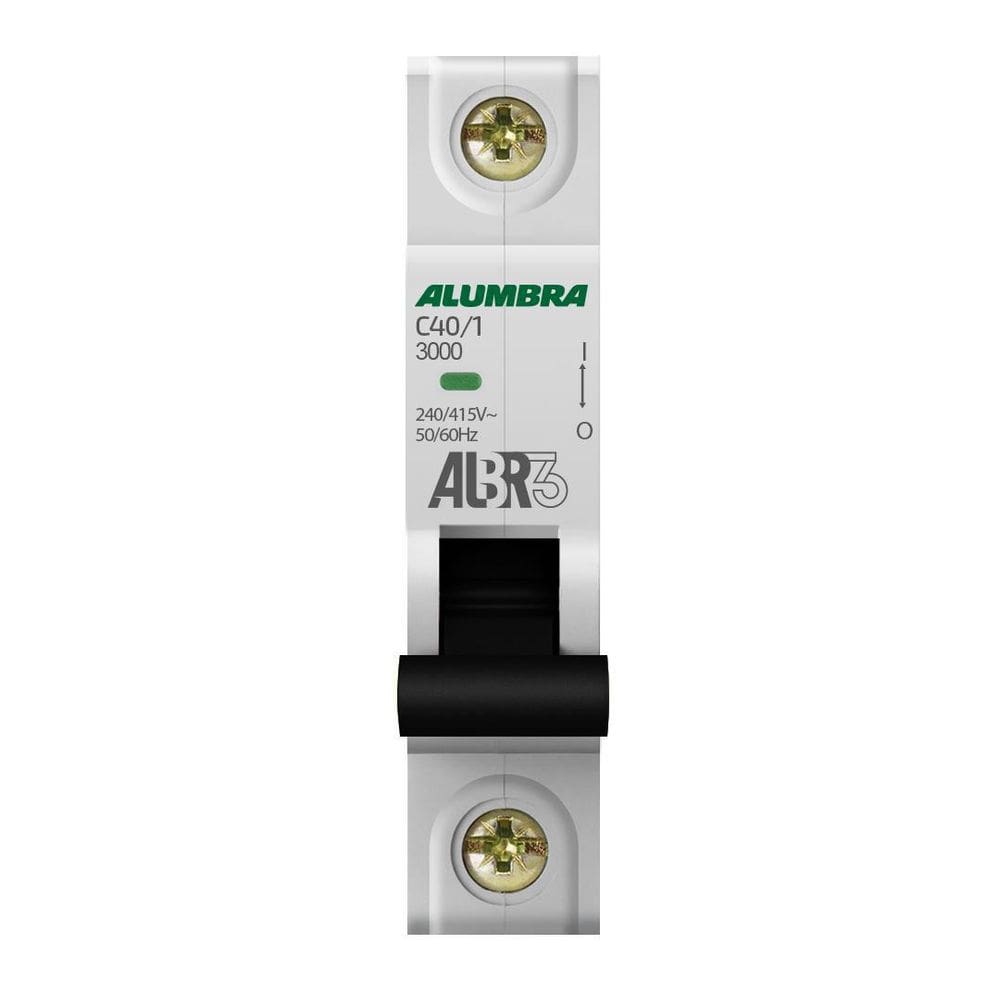 Disjuntor Unipolar 1P 40A Curva C Albr3 Alumbra