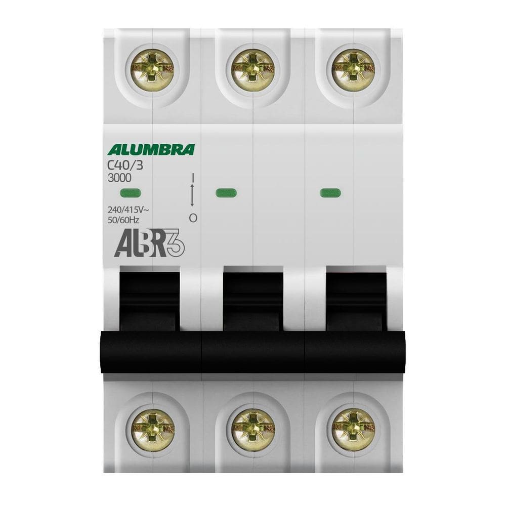 Disjuntor Tripolar 3P 40A Curva C Albr3 Alumbra
