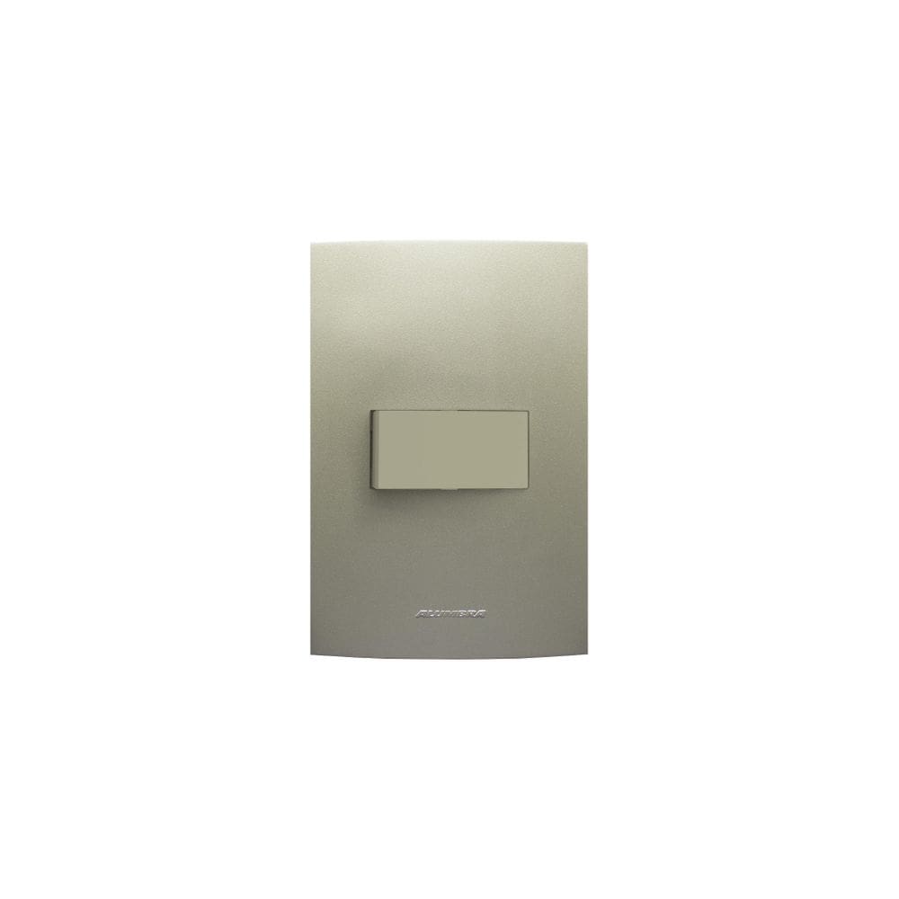 Conjunto 1 Interruptor Simples 4X2 Champagne 85436 Alumbra
