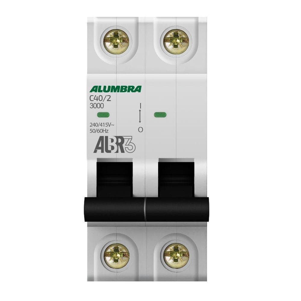 Disjuntor Bipolar 2P 40A Curva C Albr3 Alumbra