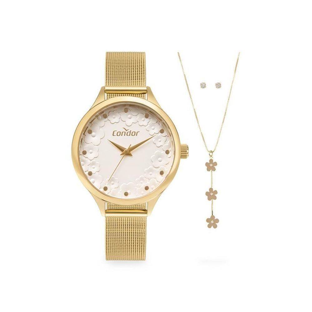 Relógio Condor Feminino Ref: Co2036Mwi/K4D Dourado +Semijóia