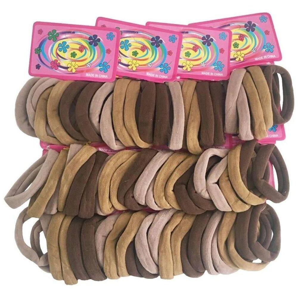72 Elásticos De Cabelo Rabicó Xuxinha Tons De Marrom