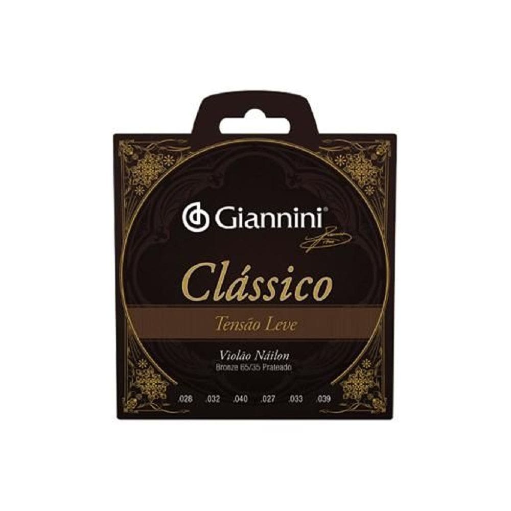 Encordoamento Violão Nylon Giannini Clássico Leve Genwpl
