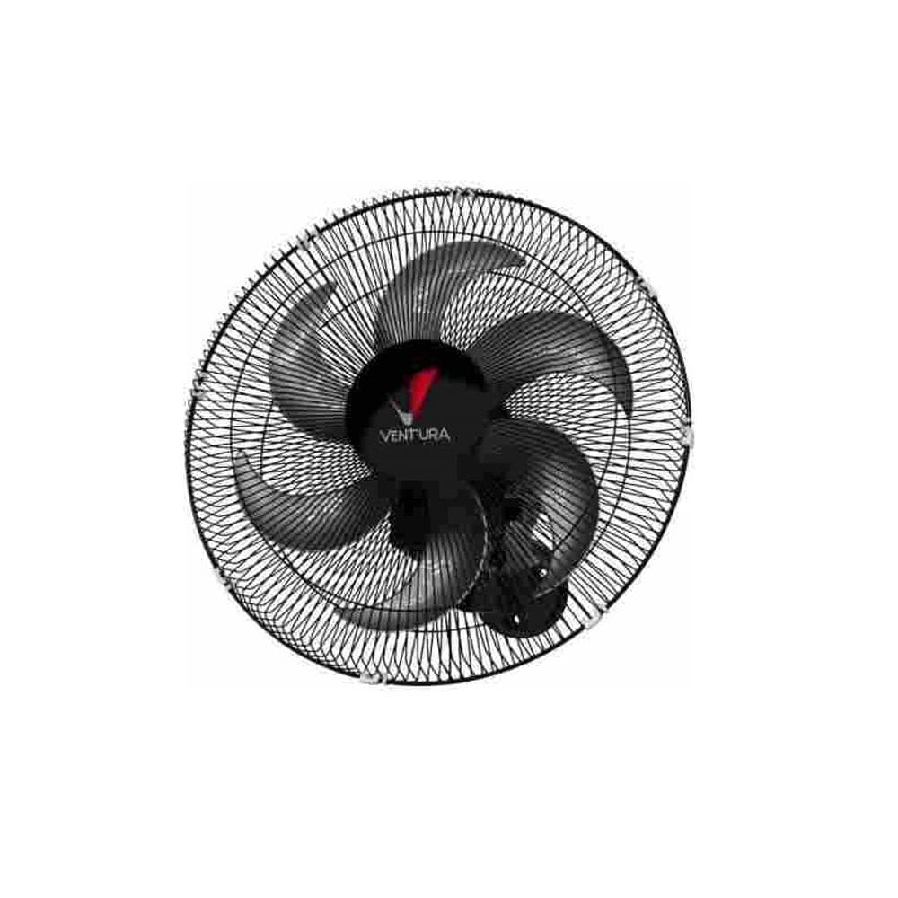 Ventilador De Parede Oscilante 5Ocm Ventura Preto Grade Aço