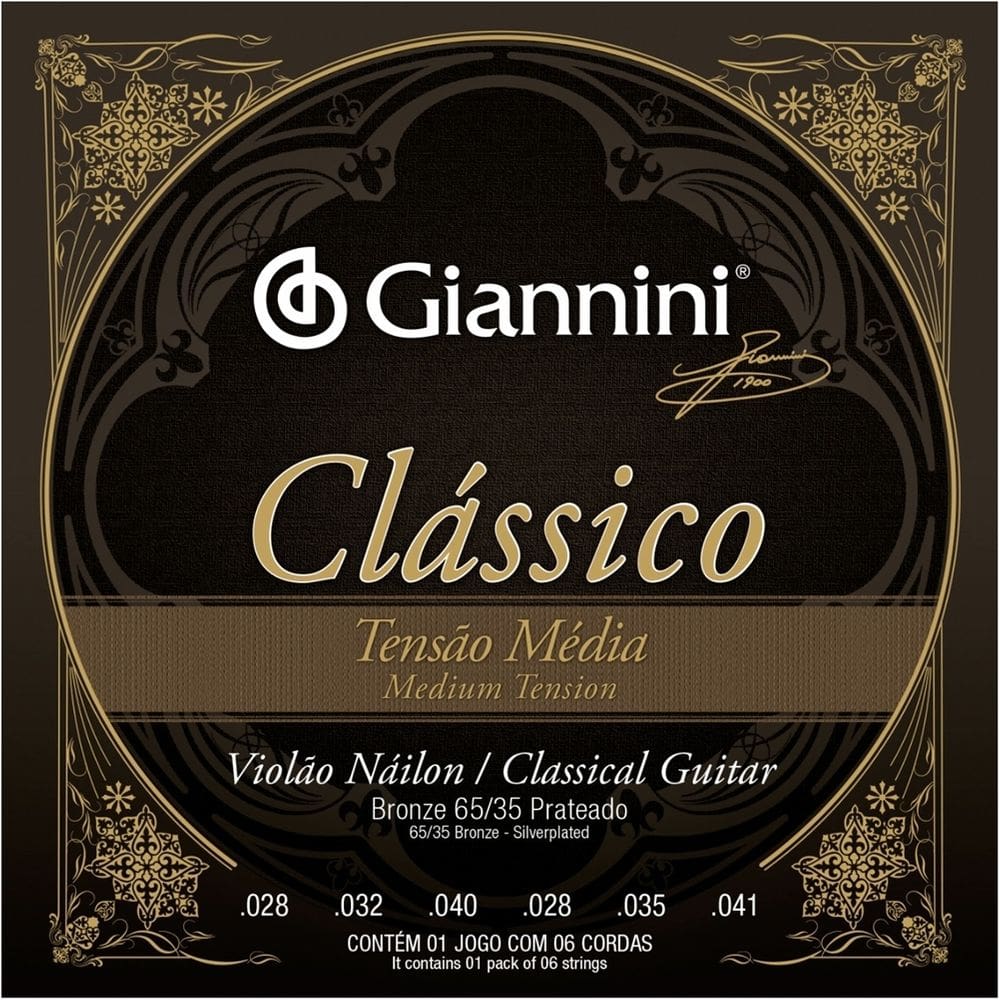 Encordoamento Canário Giannini Genwpm Nylon Médio