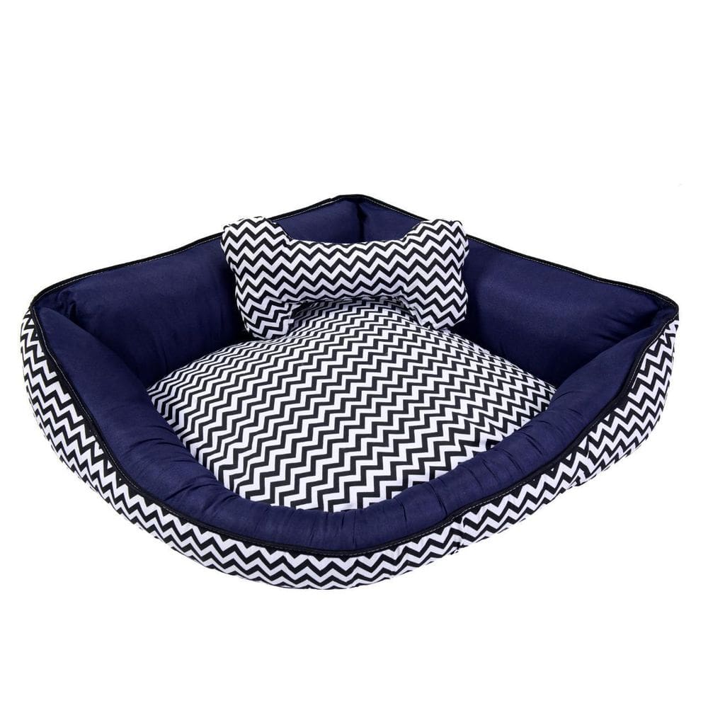 Cama Pet De Canto Luna Top Grande Criative Azul