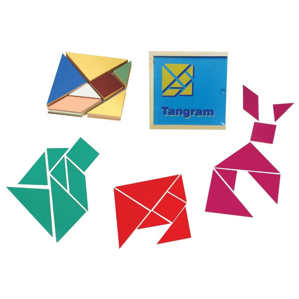 Brinquedos Educativos - Tangram Em Madeira 70 Peças