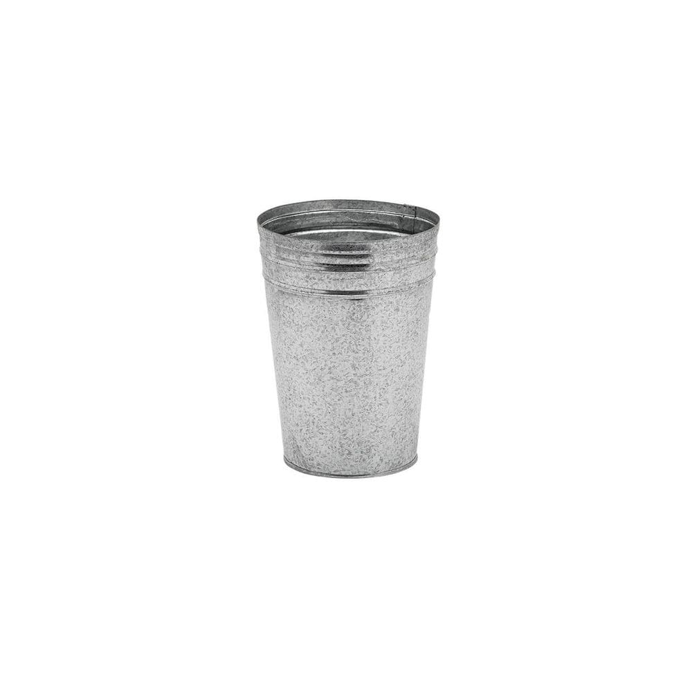 Vaso Cachepô Cone Rústico Metal Galvanizado 21 X 15 Cm