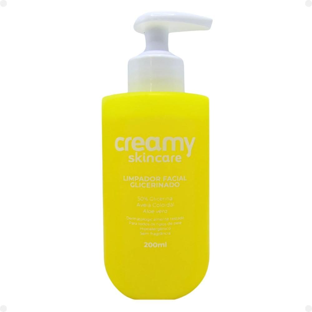 Limpador Facial Glicerinado Creamy Skincare 50% de glicerina 200ml
