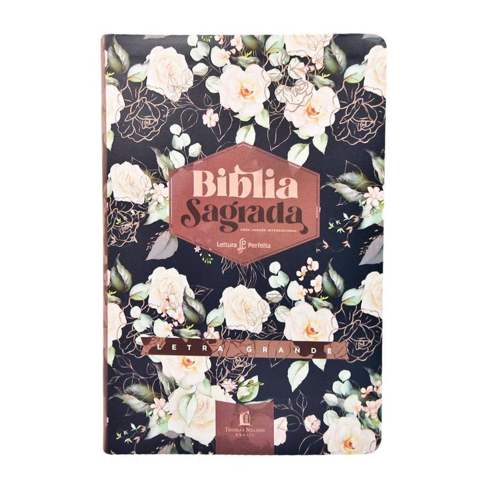 Bíblia Nvi, Couro Soft Rosas Anotações Letra Grande