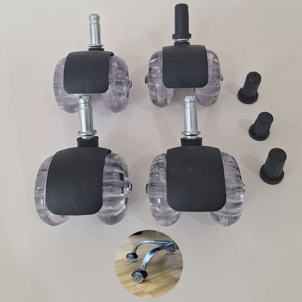 Rodízio De Cadeira Giratório Silicone 50mm C/ Bucha Squadroni 5 Unidades