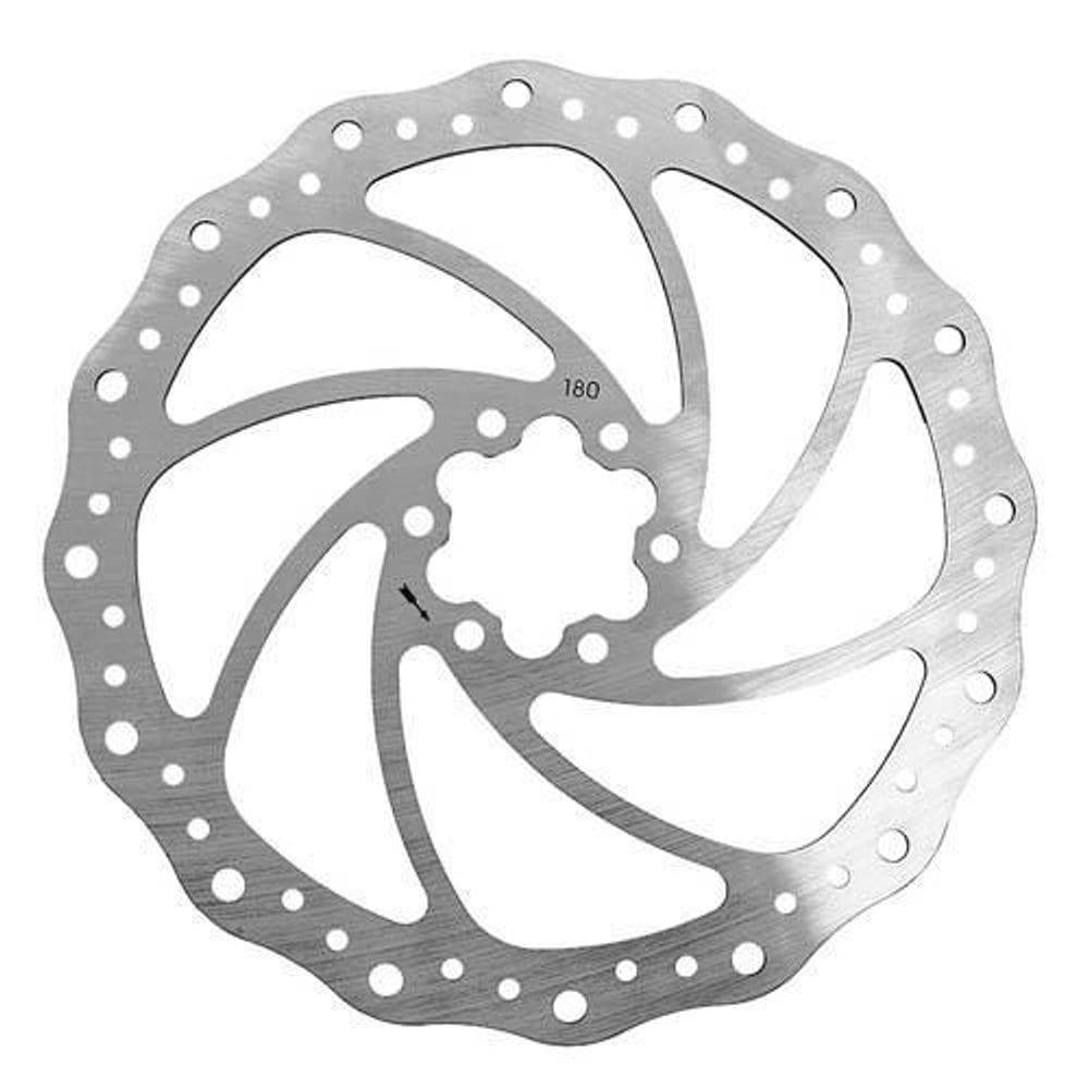 Disco Bike Rotor Freio 180Mm Winzip Ondulado 6 Furos