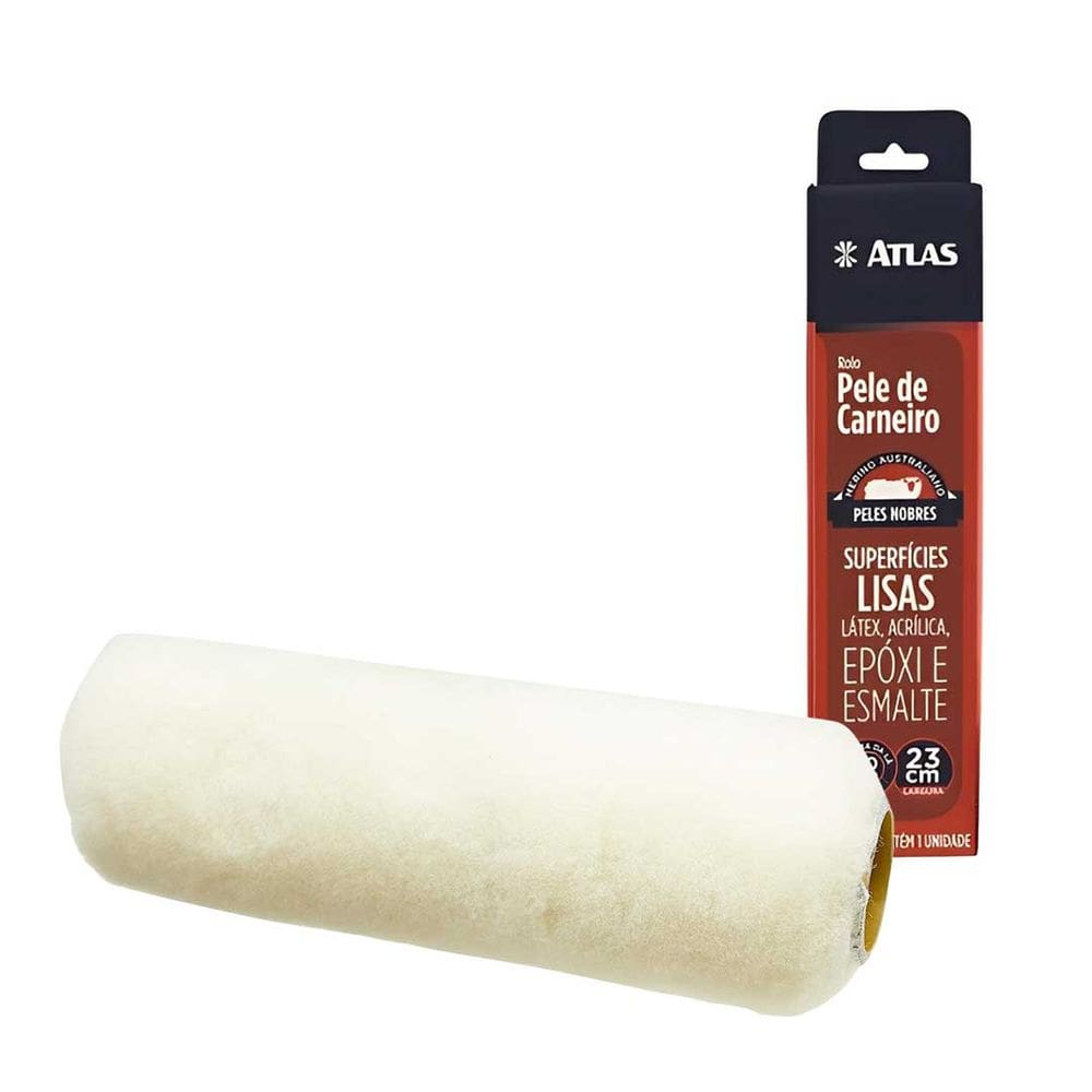 Rolo Para Pintura 23cm Pele De Carneiro 10mm Para Epóxi