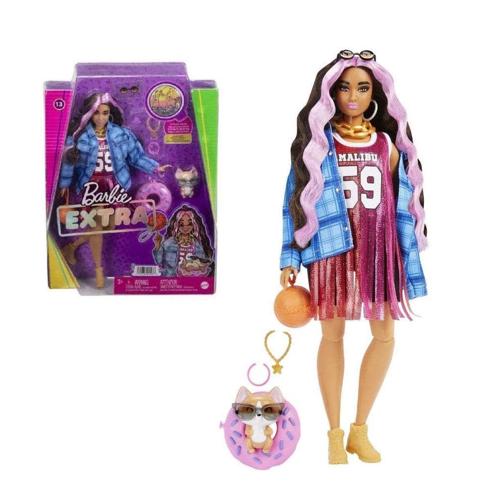 Boneca Barbie Extra Basketball Malibu Com Pet 3+ Grn27