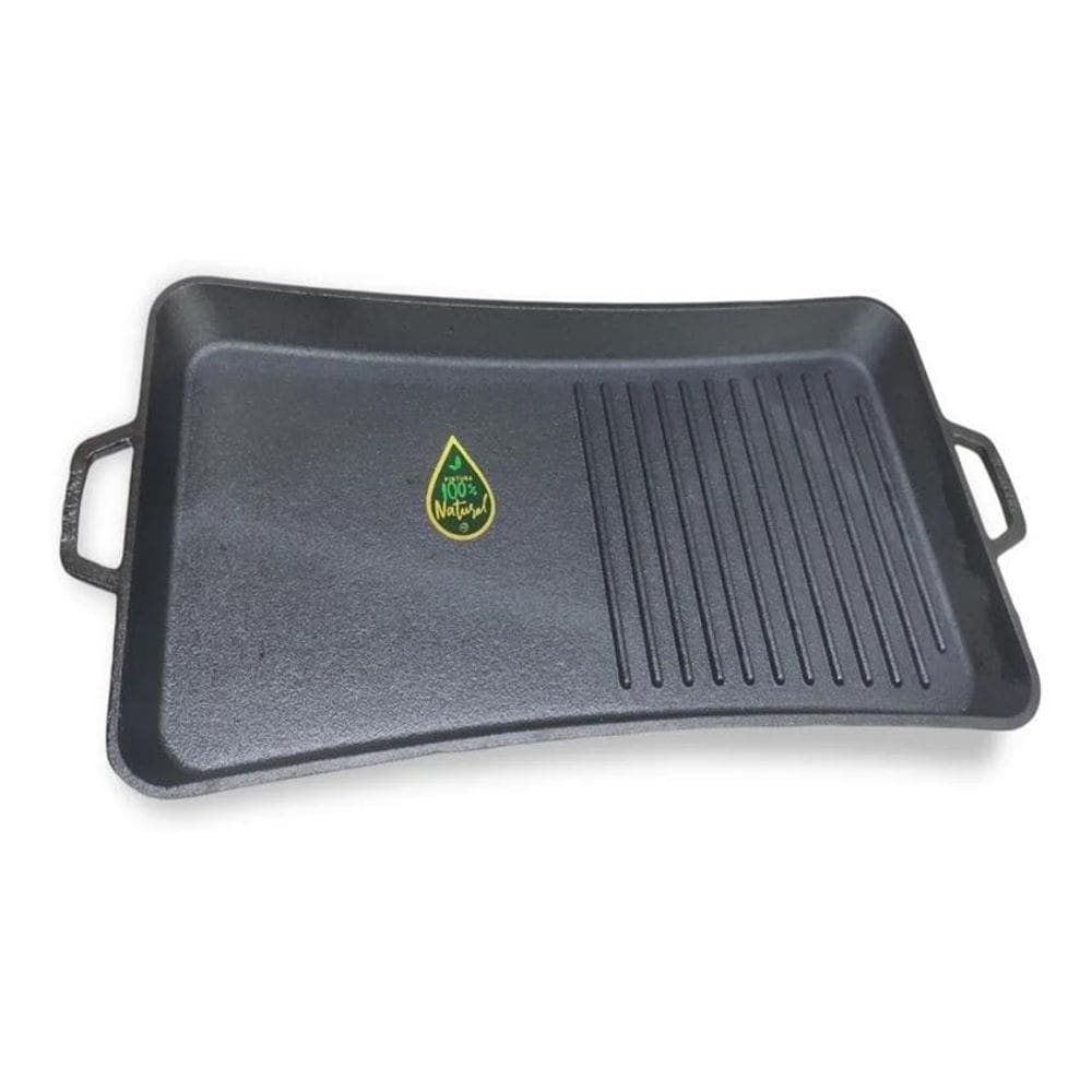 Chapa De Ferro Fundido Slim Grill Lisa / Frisada