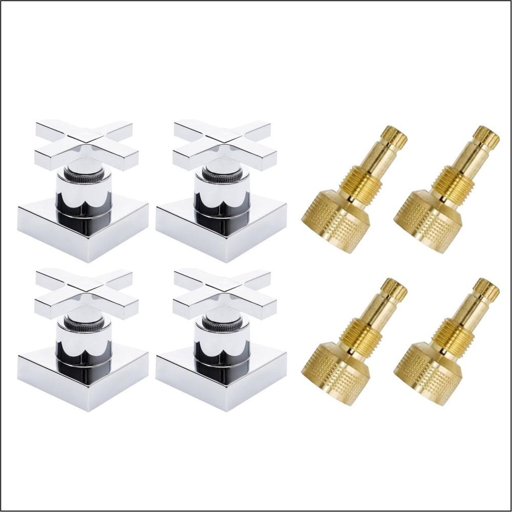 Kit04 Acabamento Cruzeta Cromado 1/2` Ou 3/4 Reg Fabrimar