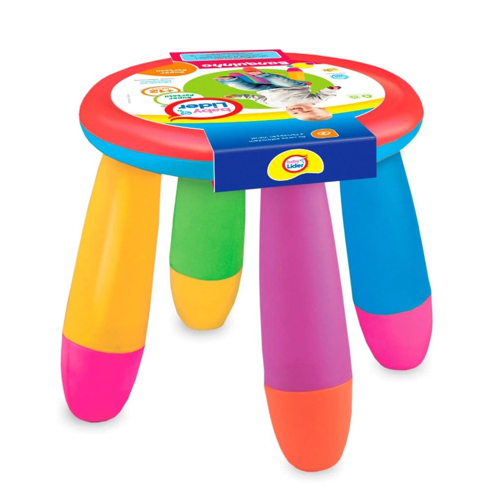 Banquinho Infantil Resistente Colorido Suporta 20 Kg - Lider Brinquedos