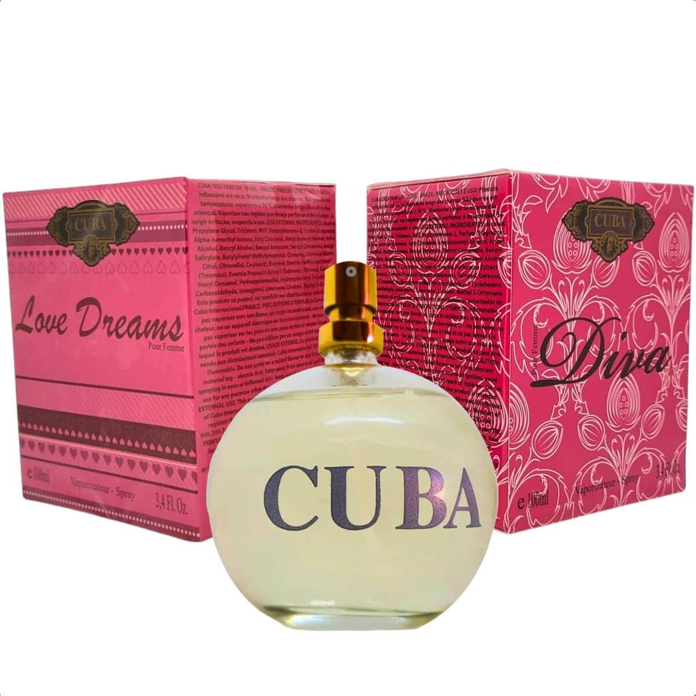 Perfume Feminino Cuba Diva + Cuba Love Dreams 100 ml