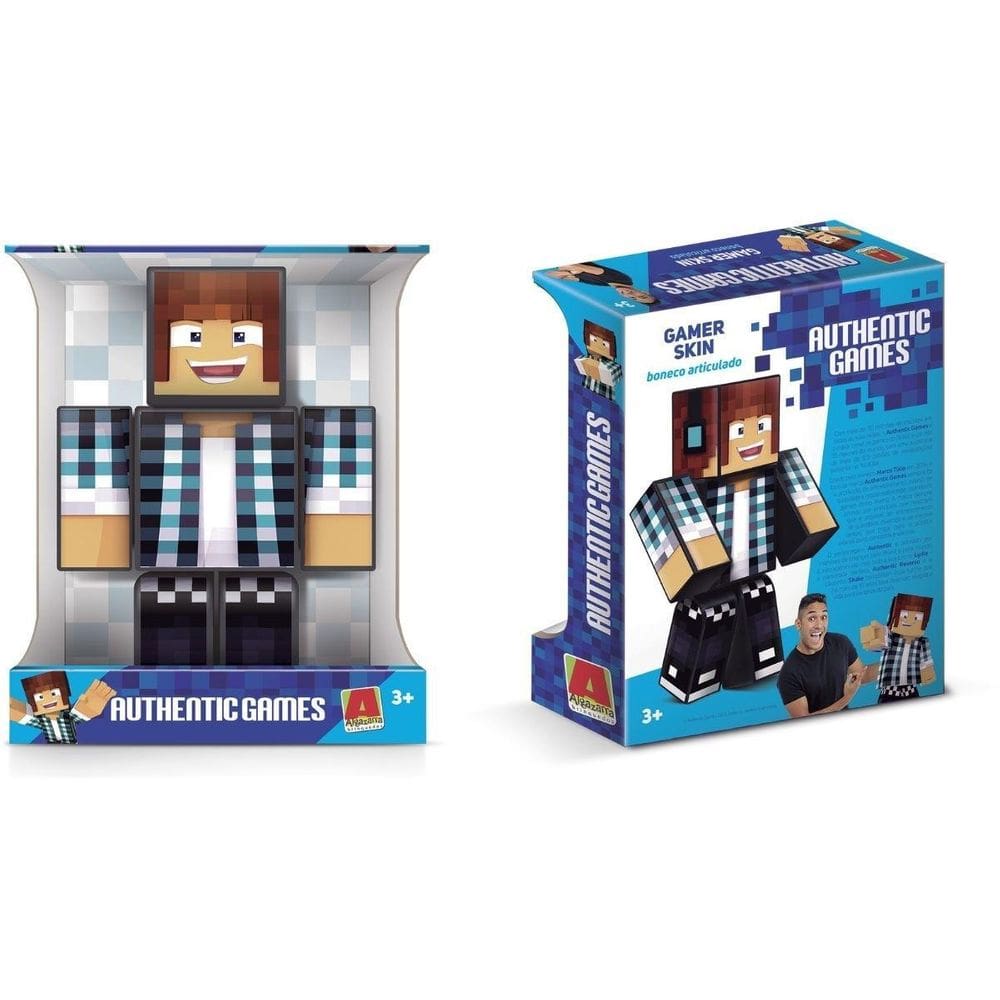 Boneco Authentic Games 25Cm Jogo Gamer Algazarra Presentes