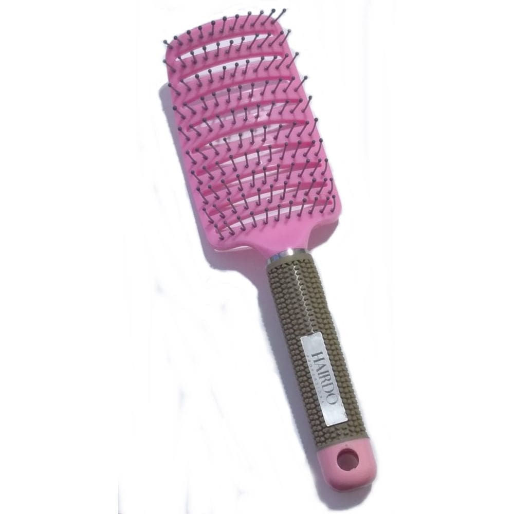 Kit 10 Escovas Vazada Raquete Rosa Ceramica Desembaraçar Cabelos