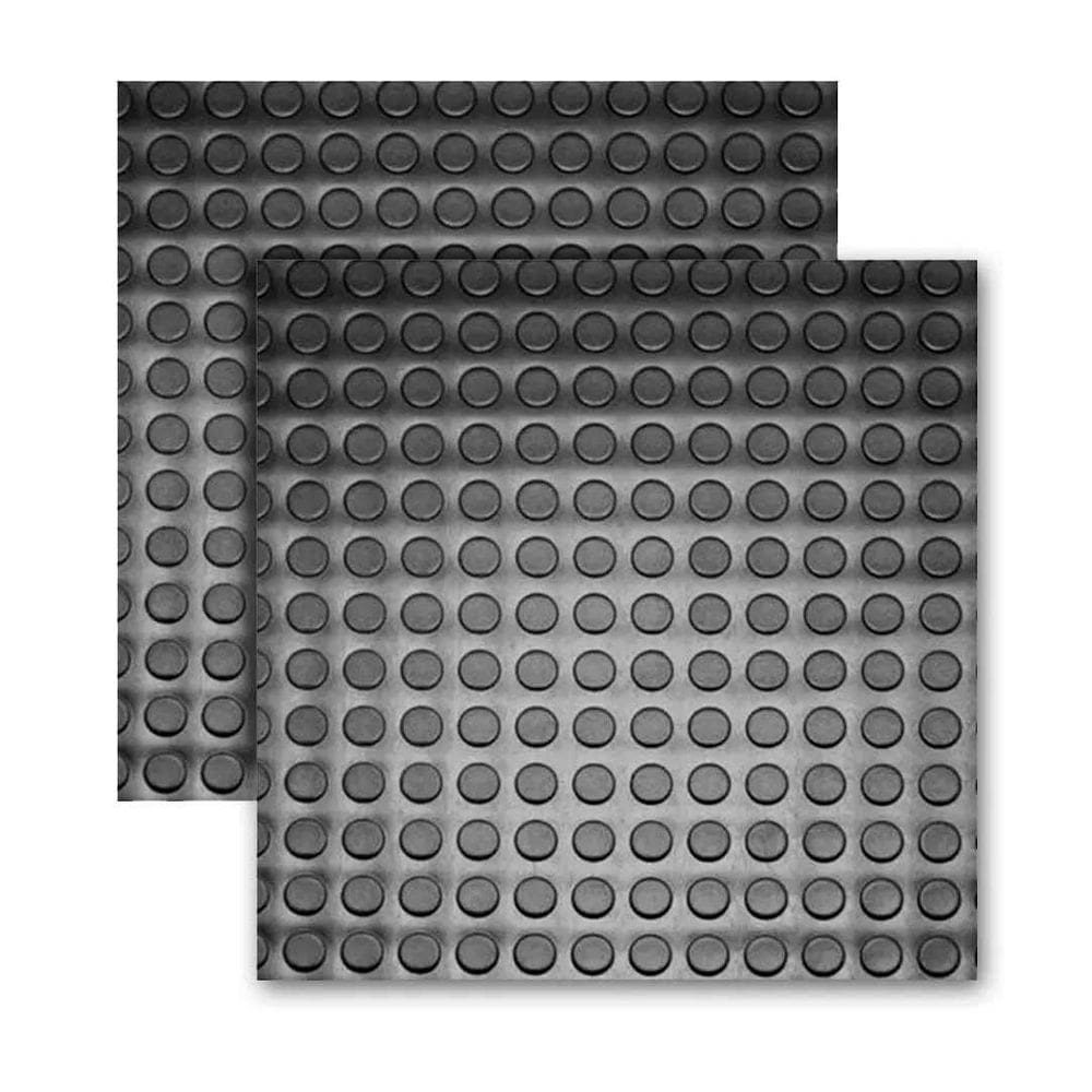Piso Emborrachado Moeda Kit 4 Placas 0,50X0,50M 1M²