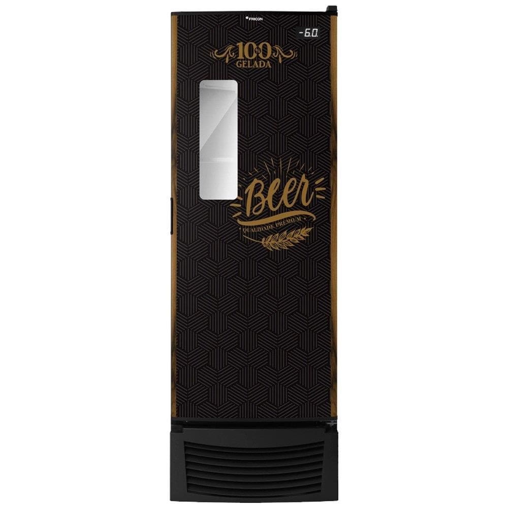 Conservador Cervejeira Porta com Visor Vertical Fricon 433L VCFC433D | Frost Free, Preto